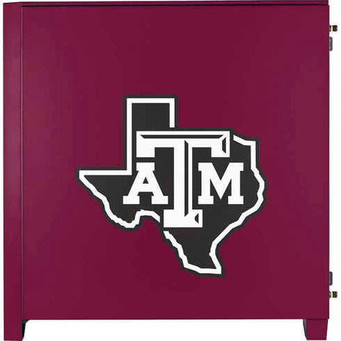 Texas A&M University Black Logo Corsair 4000D Tempered Glass Mid-Tower ATX Case Skin
